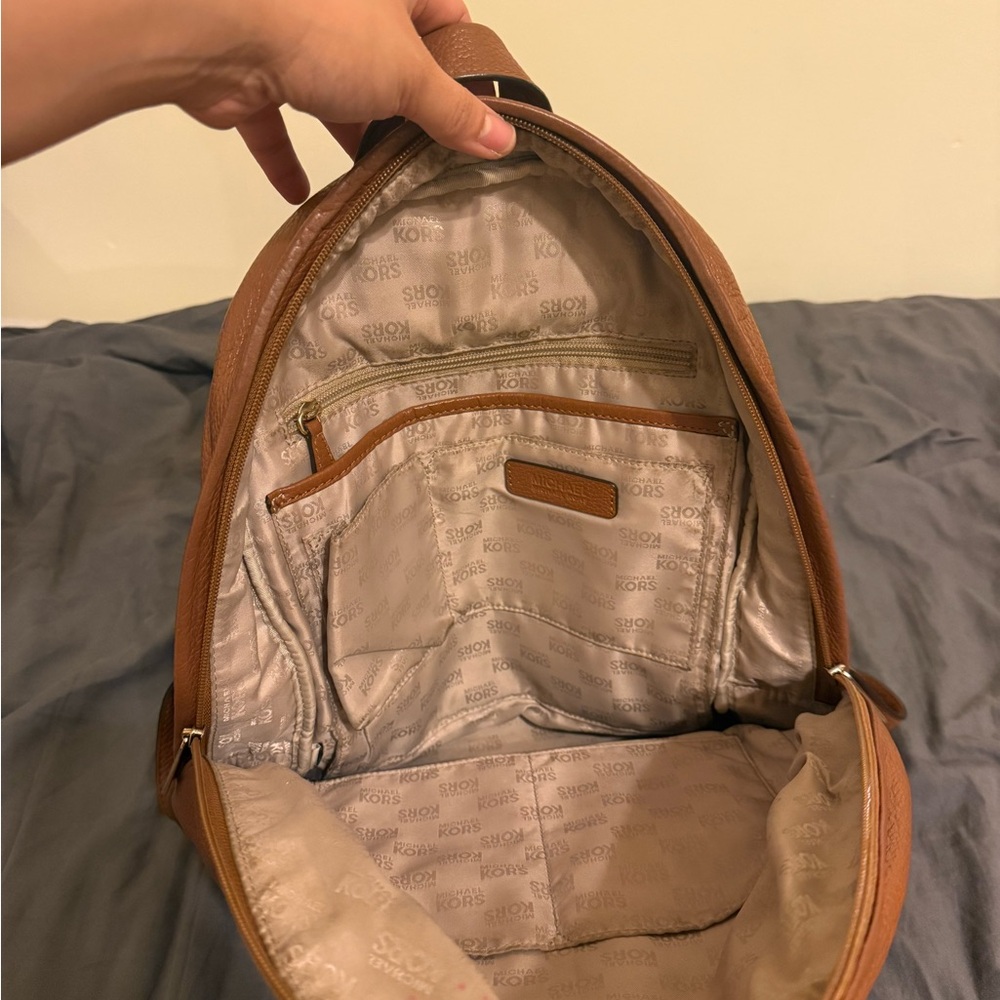 Michael Kors Brown Leather Backpack and Wallet Set - Picture 3 of 4